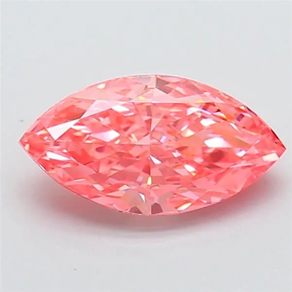 1.63ct MARQUISE Fancy Vivid Pink VVS2 Coloured Lab diamond