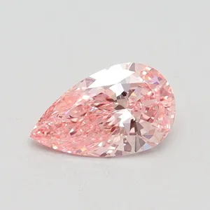 0.53ct PEAR Fancy Intense Pink SI1 Coloured Lab diamond
