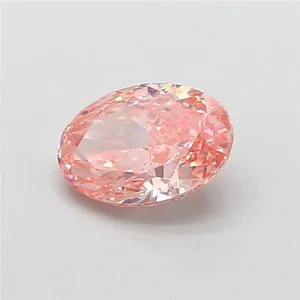 1.05ct OVAL Fancy Vivid Pink VS2 Coloured Lab diamond