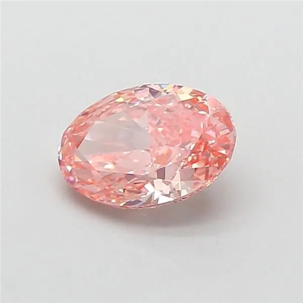 1.05ct OVAL Fancy Vivid Pink VS2 Coloured Lab diamond