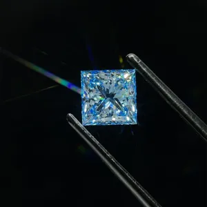 1.57ct PRINCESS Fancy Vivid Blue SI1 Coloured Lab diamond