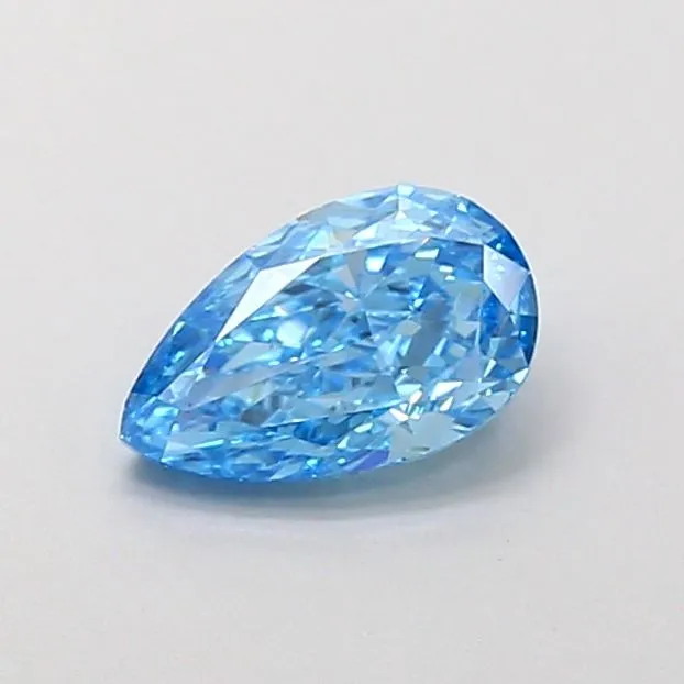 0.99ct PEAR Fancy Vivid Blue VS1 Coloured Lab diamond