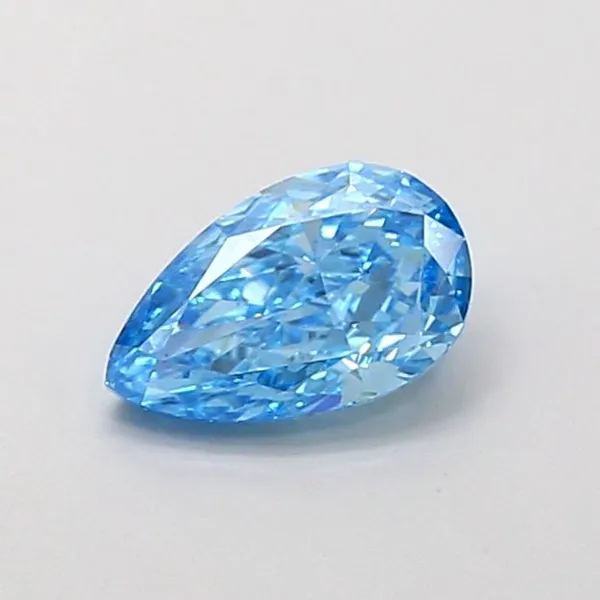 0.99ct PEAR Fancy Vivid Blue VS1 Coloured Lab diamond