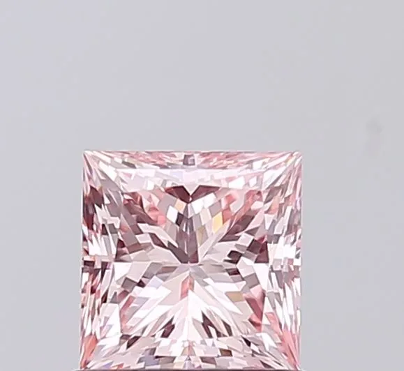 1.05ct PRINCESS Fancy Intense Pink VVS2 Coloured Lab diamond
