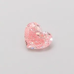 0.35ct HEART Fancy Vivid Pink VS1 Coloured Lab diamond