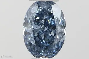 0.3ct OVAL Fancy Vivid Blue VS1 Coloured Lab diamond