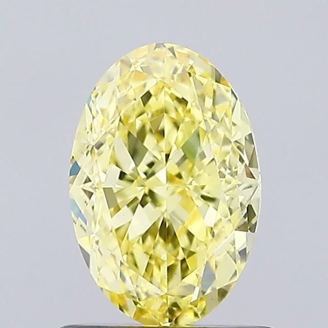 1.03ct OVAL Fancy Intense Yellow VS1 Coloured Lab diamond