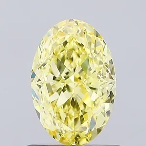 1.03ct OVAL Fancy Intense Yellow VS1 Coloured Lab diamond