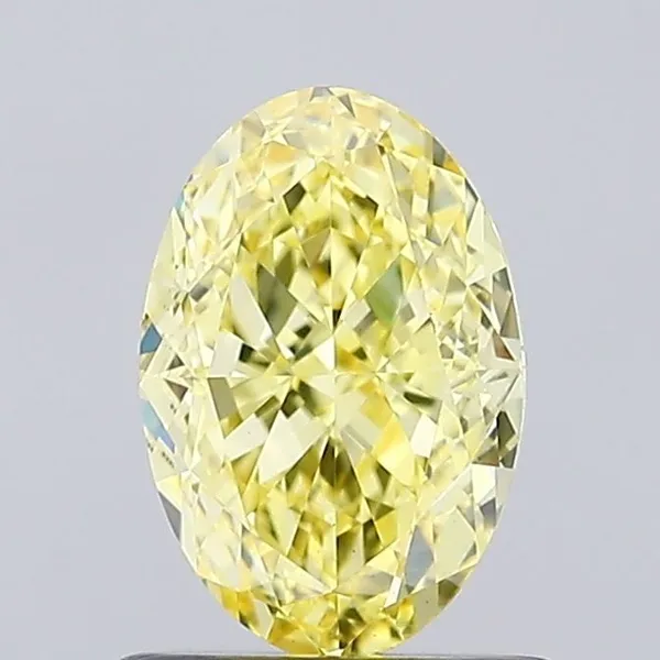 1.03ct OVAL Fancy Intense Yellow VS1 Coloured Lab diamond