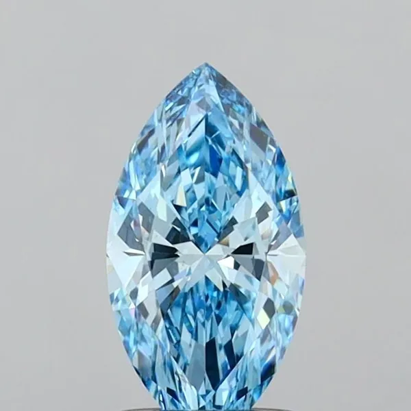 1.02ct MARQUISE Fancy Vivid Blue VS1 Coloured Lab diamond