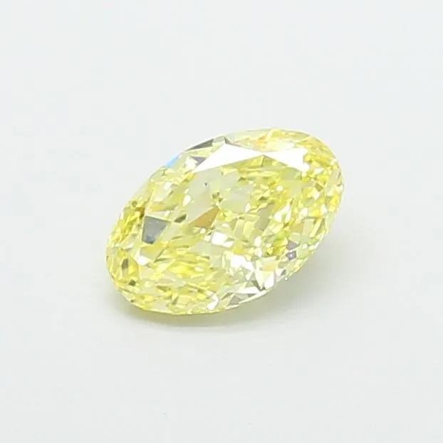 1.08ct OVAL Fancy Intense Yellow VS1 Coloured Lab diamond