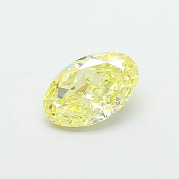 1.08ct OVAL Fancy Intense Yellow VS1 Coloured Lab diamond