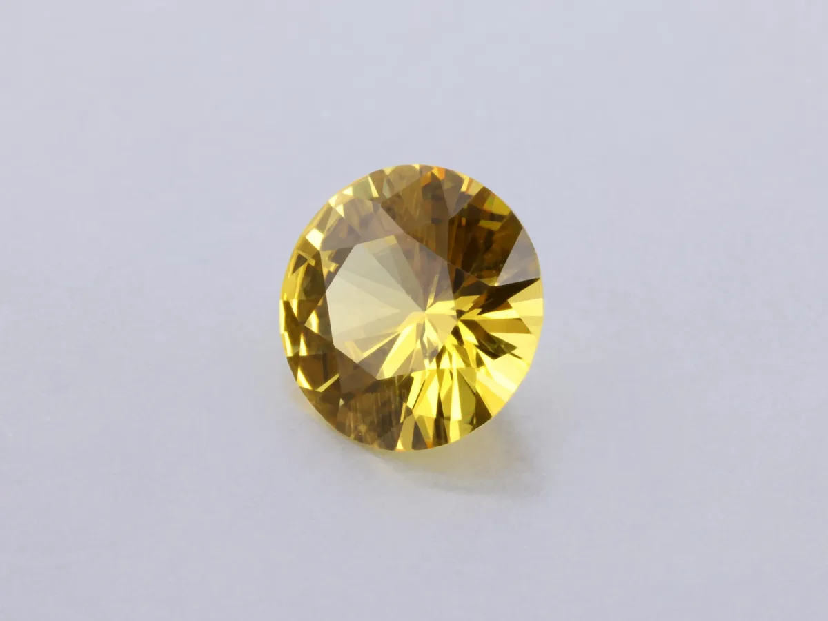 0.94ct Yellow Sapphire, Round gemstone