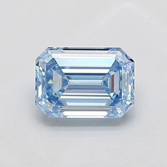 0.94ct EMERALD Fancy Vivid Blue VS1 Coloured Lab diamond