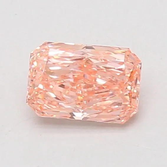 0.8ct RADIANT Fancy Vivid Pink VS1 Coloured Lab diamond