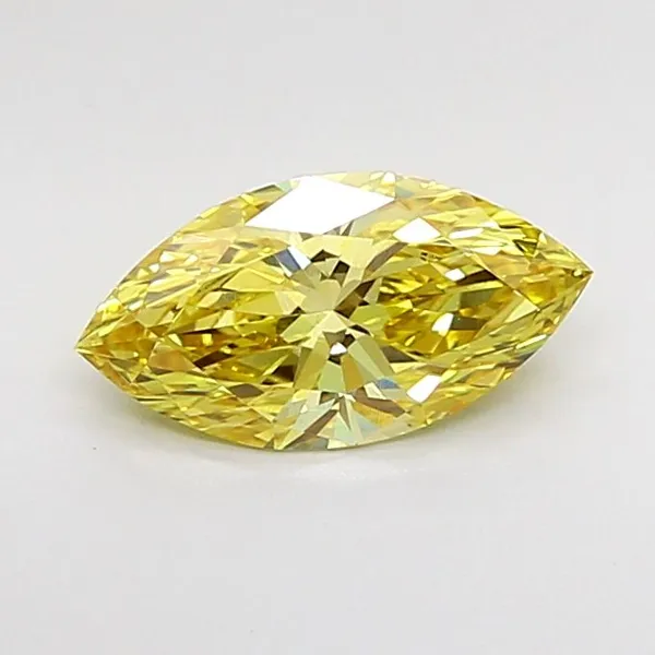 1.26ct MARQUISE Fancy Intense Yellow VS1 Coloured Lab diamond