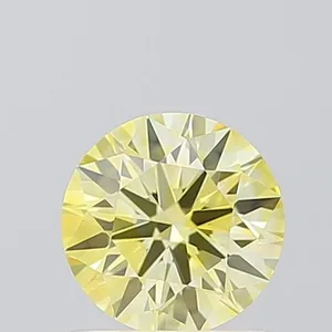 0.72ct ROUND Fancy Intense Yellow VVS2 Coloured Lab diamond