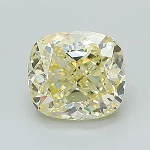 1.02ct CUSHION Fancy Light Yellow VS1 Coloured Lab diamond