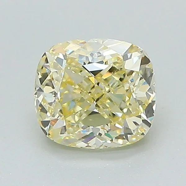 1.02ct CUSHION Fancy Light Yellow VS1 Coloured Lab diamond