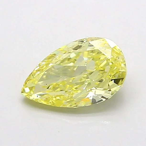 0.80ct PEAR Fancy Intense Yellow VS1 Coloured Lab diamond