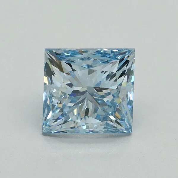 2.03ct PRINCESS Fancy Intense Blue VS1 Coloured Lab diamond
