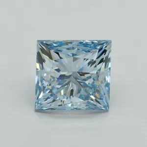 2.03ct PRINCESS Fancy Intense Blue VS1 Coloured Lab diamond