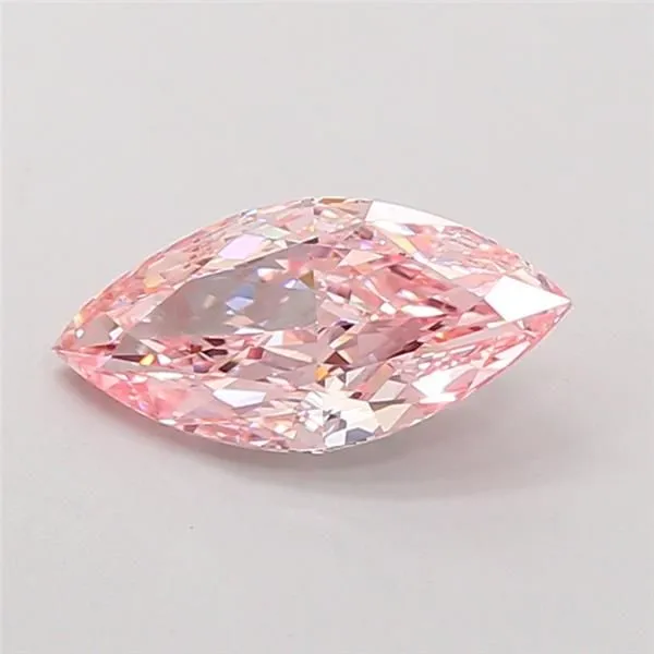 1.53ct MARQUISE Fancy Intense Pink VVS2 Coloured Lab diamond