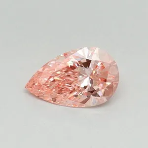 0.3ct PEAR Fancy Vivid Pink VS1 Coloured Lab diamond