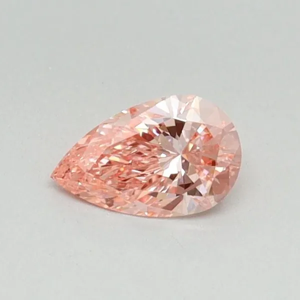 0.3ct PEAR Fancy Vivid Pink VS1 Coloured Lab diamond