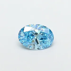 1.02ct OVAL Fancy Vivid Blue VVS2 Coloured Lab diamond