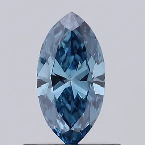0.5ct MARQUISE Fancy Vivid Blue VS1 Coloured Lab diamond