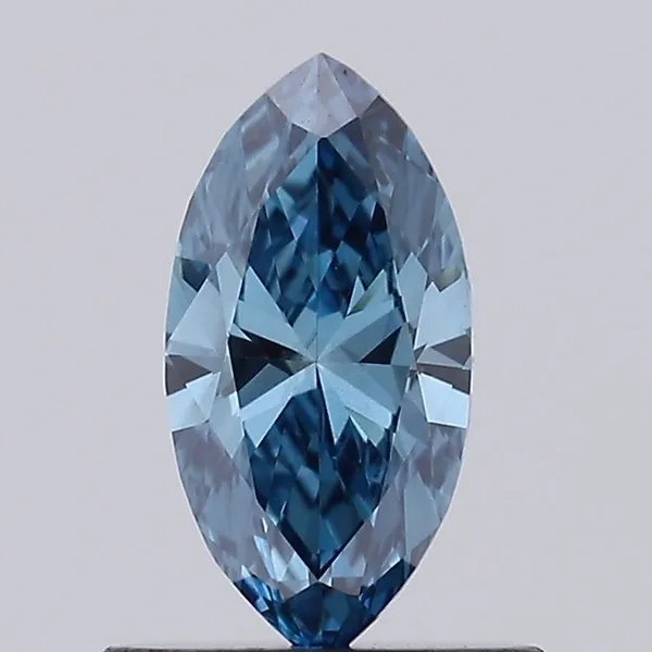0.5ct MARQUISE Fancy Vivid Blue VS1 Coloured Lab diamond