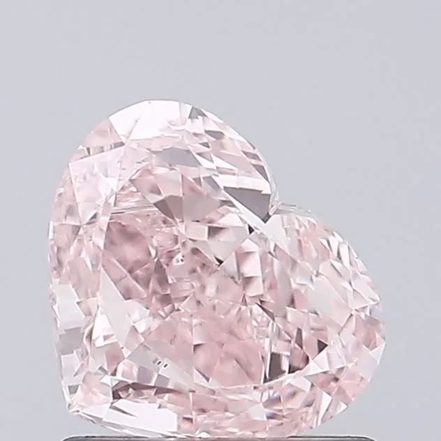 1.04ct HEART Fancy Intense Pink VS1 Coloured Lab diamond
