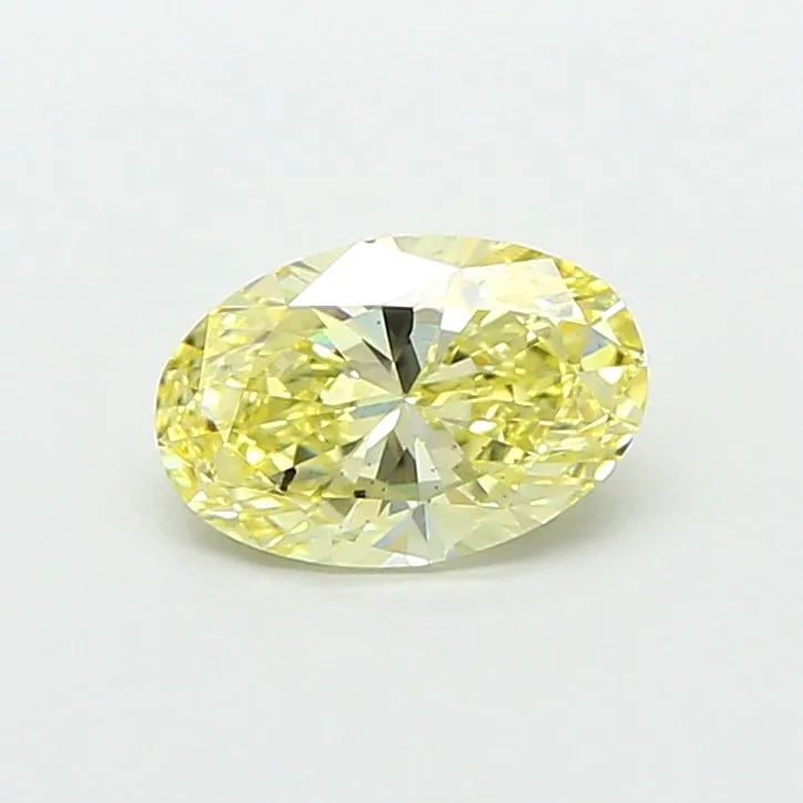 0.80ct OVAL Fancy Yellow SI1 Coloured Lab diamond