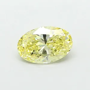 0.8ct OVAL Fancy Yellow SI1 Coloured Lab diamond