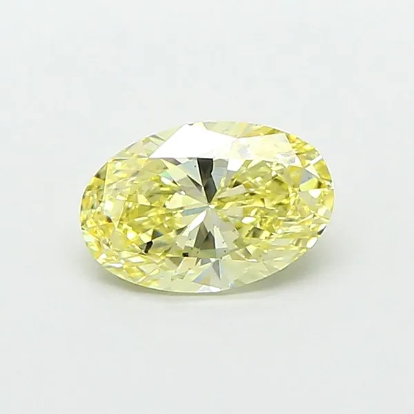 0.8ct OVAL Fancy Yellow SI1 Coloured Lab diamond