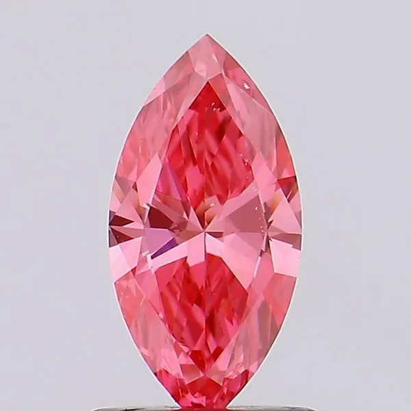 0.74ct MARQUISE Fancy Vivid Pink VS2 Coloured Lab diamond