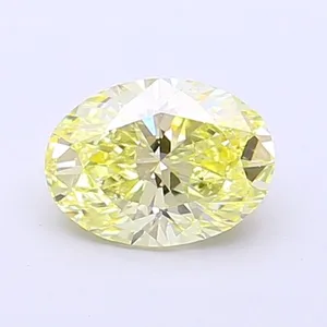 0.75ct OVAL Fancy Intense Yellow VVS2 Coloured Lab diamond
