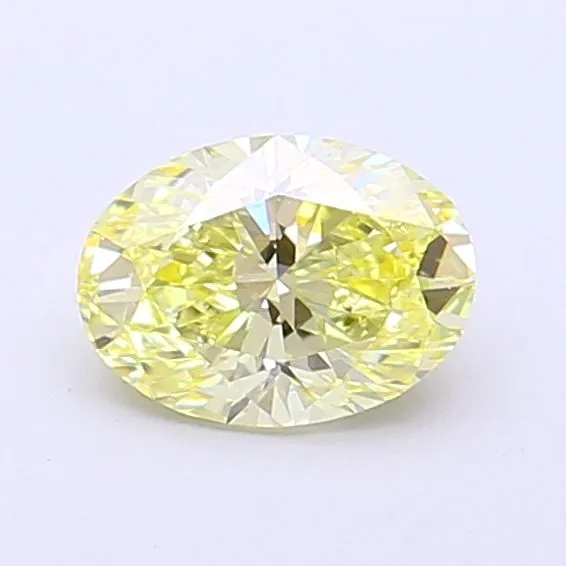 0.75ct OVAL Fancy Intense Yellow VVS2 Coloured Lab diamond