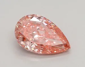 0.86ct PEAR Fancy Vivid Pink VVS2 Coloured Lab diamond