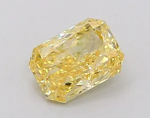 0.86ct RADIANT Fancy Vivid Yellow VS1 Coloured Lab diamond