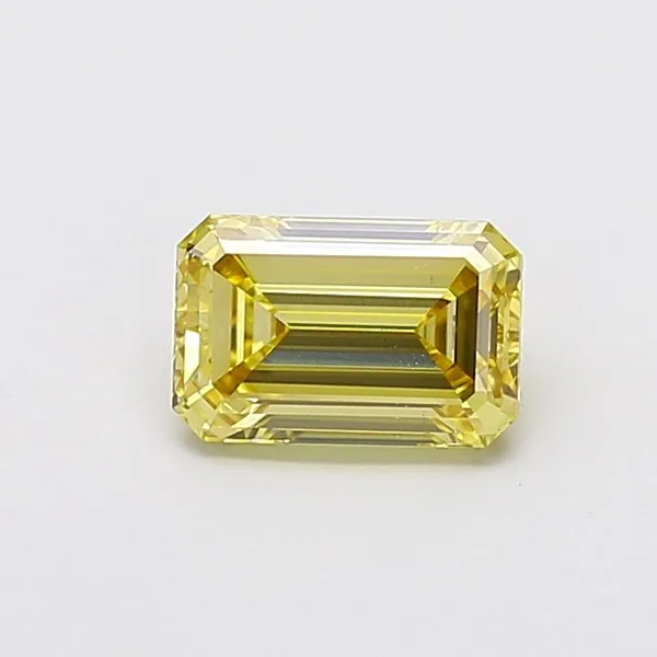 1.5ct EMERALD Fancy Intense Yellow VS2 Coloured Lab diamond