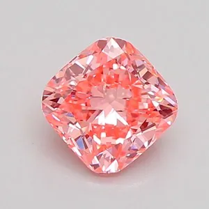 1.03ct CUSHION Fancy Vivid Pink VVS2 Coloured Lab diamond