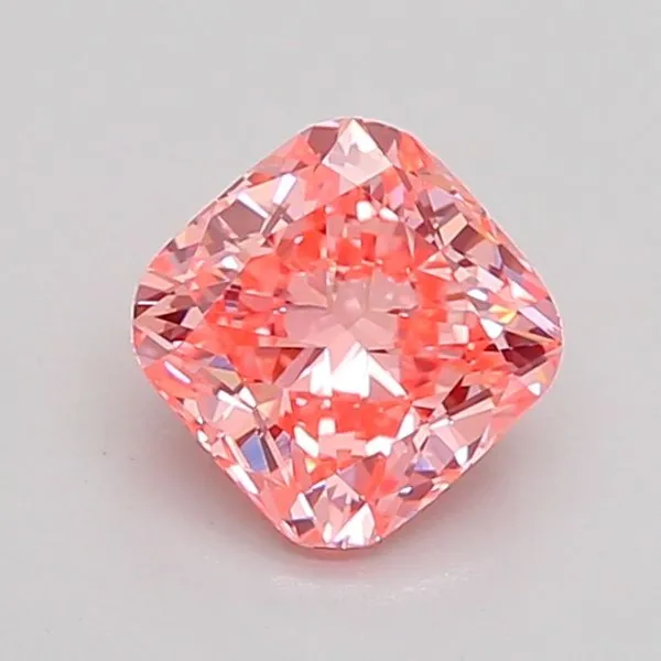 1.03ct CUSHION Fancy Vivid Pink VVS2 Coloured Lab diamond