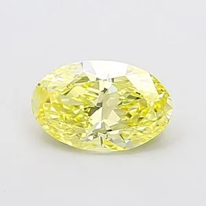 1.01ct OVAL Fancy Intense Yellow VS1 Coloured Lab diamond