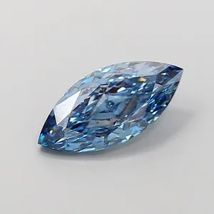 1.14ct MARQUISE Fancy Vivid Blue VS1 Coloured Lab diamond