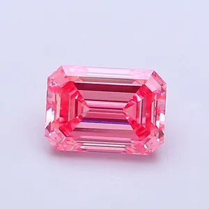 1.05ct EMERALD Fancy Vivid Pink VVS2 Coloured Lab diamond