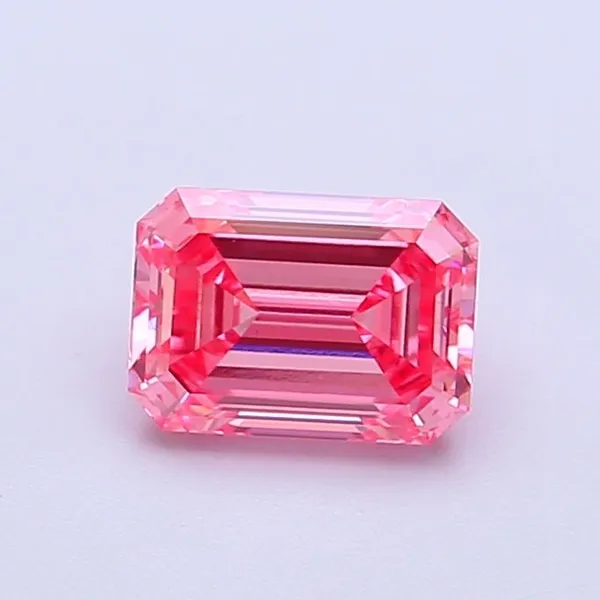 1.05ct EMERALD Fancy Vivid Pink VVS2 Coloured Lab diamond