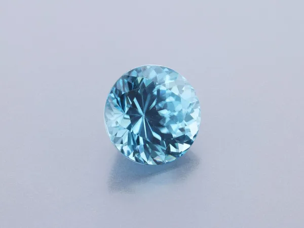 2.02ct Blue Zircon, Round cut gemstone