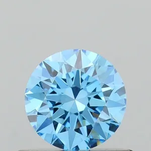 0.5ct ROUND Fancy Vivid Blue VS1 Coloured Lab diamond